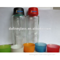 500ml clear straight cylinder mineral water glass bottle with screw cap